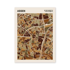 Plattegrond poster Licht Assen mozaiek stl 03 2 | Funky Fellow