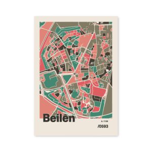 Plattegrond poster Licht Beilen mozaiek stl 02 7 | Funky Fellow