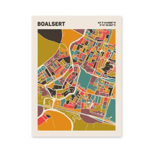 Plattegrond poster Licht Boalsert mozaiek stl 07 6 | Funky Fellow