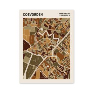 Plattegrond poster Licht Coevorden mozaiek stl 03 1 | Funky Fellow