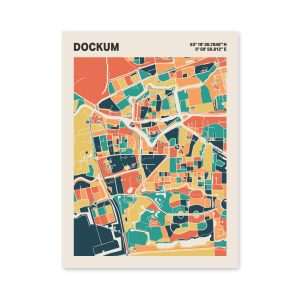 Plattegrond poster Licht Dockum mozaiek stl 01 6 | Funky Fellow