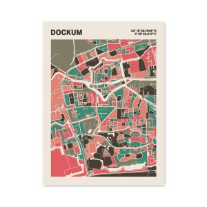 Plattegrond poster Licht Dockum mozaiek stl 02 6 | Funky Fellow