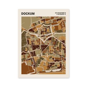 Plattegrond poster Licht Dockum mozaiek stl 03 6 | Funky Fellow