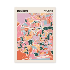 Plattegrond poster Licht Dockum mozaiek stl 04 6 | Funky Fellow