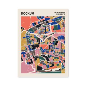 Plattegrond poster Licht Dockum mozaiek stl 05 6 | Funky Fellow