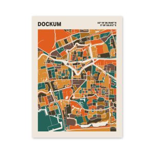 Plattegrond poster Licht Dockum mozaiek stl 06 6 | Funky Fellow
