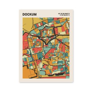 Plattegrond poster Licht Dockum mozaiek stl 08 6 | Funky Fellow