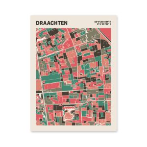 Plattegrond poster Licht Draachten mozaiek stl 02 7 | Funky Fellow