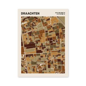 Plattegrond poster Licht Draachten mozaiek stl 03 7 | Funky Fellow