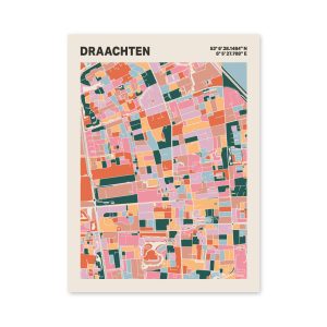 Plattegrond poster Licht Draachten mozaiek stl 04 5 | Funky Fellow