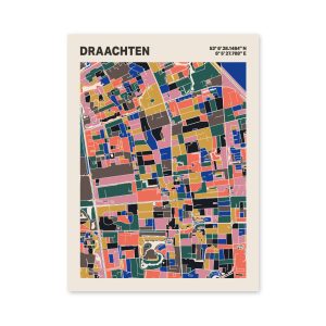 Plattegrond poster Licht Draachten mozaiek stl 05 3 | Funky Fellow