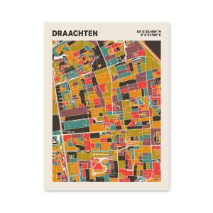 Plattegrond poster Licht Draachten mozaiek stl 07 3 | Funky Fellow