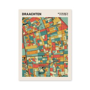 Plattegrond poster Licht Draachten mozaiek stl 08 3 | Funky Fellow