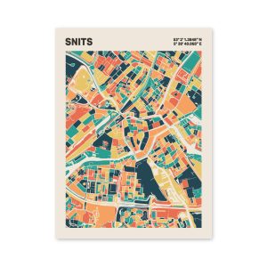 Plattegrond poster Licht Snits mozaiek stl 01 3 | Funky Fellow