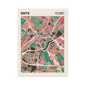 Plattegrond poster Licht Snits mozaiek stl 02 3 | Funky Fellow
