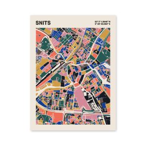 Plattegrond poster Licht Snits mozaiek stl 05 3 | Funky Fellow