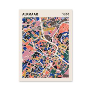 Plattegrond poster Licht Alkmaar mozaiek stl 05 mockup poster schaduw 06 | Funky Fellow