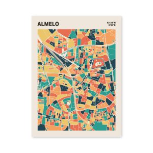Plattegrond poster Licht Almelo mozaiek stl 01 3 | Funky Fellow