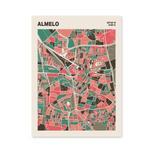 Plattegrond poster Licht Almelo mozaiek stl 02 2 | Funky Fellow