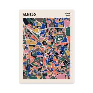 Plattegrond poster Licht Almelo mozaiek stl 05 3 | Funky Fellow