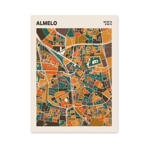 Plattegrond poster Licht Almelo mozaiek stl 06 3 | Funky Fellow