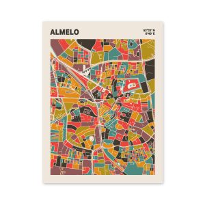 Plattegrond poster Licht Almelo mozaiek stl 07 3 | Funky Fellow