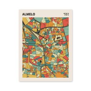 Plattegrond poster Licht Almelo mozaiek stl 08 1 | Funky Fellow