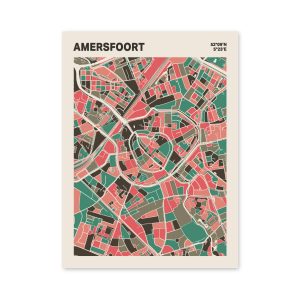 Plattegrond poster Licht Amersfoort mozaiek stl 02 mockup poster schaduw 06 | Funky Fellow