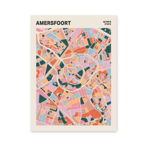 Plattegrond poster Licht Amersfoort mozaiek stl 04 mockup poster schaduw 06 | Funky Fellow