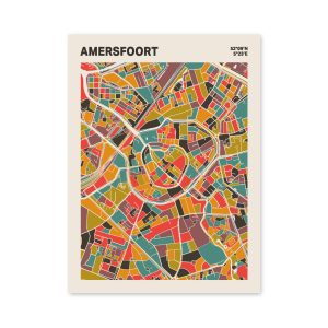 Plattegrond poster Licht Amersfoort mozaiek stl 07 mockup poster schaduw 06 | Funky Fellow