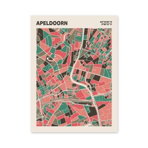 Plattegrond poster Licht Apeldoorn mozaiek stl 02 mockup poster schaduw 06 | Funky Fellow