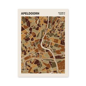 Plattegrond poster Licht Apeldoorn mozaiek stl 03 mockup poster schaduw 06 | Funky Fellow