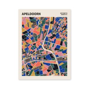 Plattegrond poster Licht Apeldoorn mozaiek stl 05 mockup poster schaduw 06 | Funky Fellow