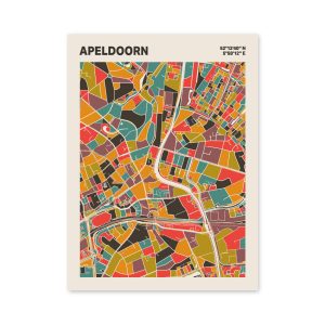Plattegrond poster Licht Apeldoorn mozaiek stl 07 mockup poster schaduw 06 | Funky Fellow