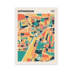 Plattegrond poster Licht Appingedam mozaiek stl 01 3 | Funky Fellow