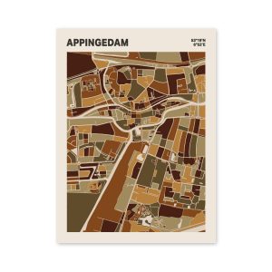 Plattegrond poster Licht Appingedam mozaiek stl 03 3 | Funky Fellow