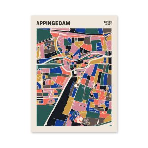 Plattegrond poster Licht Appingedam mozaiek stl 05 3 | Funky Fellow
