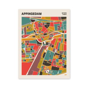 Plattegrond poster Licht Appingedam mozaiek stl 07 3 | Funky Fellow