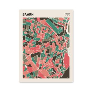 Plattegrond poster Licht Baarn mozaiek stl 02 mockup poster schaduw 06 | Funky Fellow