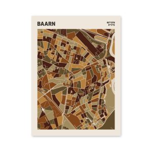 Plattegrond poster Licht Baarn mozaiek stl 03 mockup poster schaduw 06 | Funky Fellow