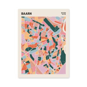 Plattegrond poster Licht Baarn mozaiek stl 04 mockup poster schaduw 06 | Funky Fellow