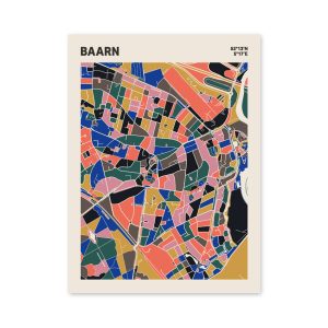 Plattegrond poster Licht Baarn mozaiek stl 05 mockup poster schaduw 06 | Funky Fellow