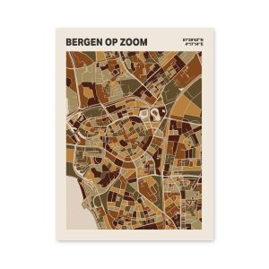 Plattegrond poster Licht Bergen op Zoom mozaiek stl 03 mockup poster schaduw 06 | Funky Fellow