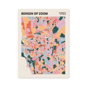 Plattegrond poster Licht Bergen op Zoom mozaiek stl 04 mockup poster schaduw 06 | Funky Fellow