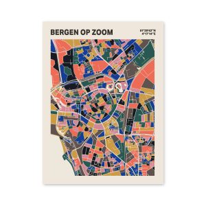 Plattegrond poster Licht Bergen op Zoom mozaiek stl 05 mockup poster schaduw 06 | Funky Fellow