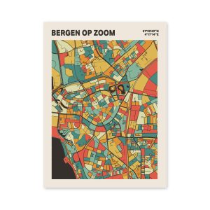 Plattegrond poster Licht Bergen op Zoom mozaiek stl 08 mockup poster schaduw 06 | Funky Fellow