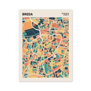 Plattegrond poster Licht Breda mozaiek stl 01 mockup poster schaduw 06 | Funky Fellow