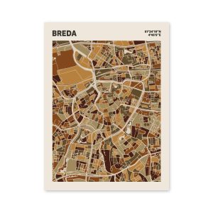Plattegrond poster Licht Breda mozaiek stl 03 mockup poster schaduw 06 | Funky Fellow