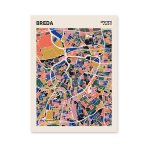 Plattegrond poster Licht Breda mozaiek stl 05 mockup poster schaduw 06 | Funky Fellow