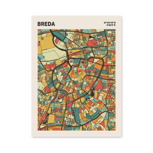 Plattegrond poster Licht Breda mozaiek stl 08 mockup poster schaduw 06 | Funky Fellow